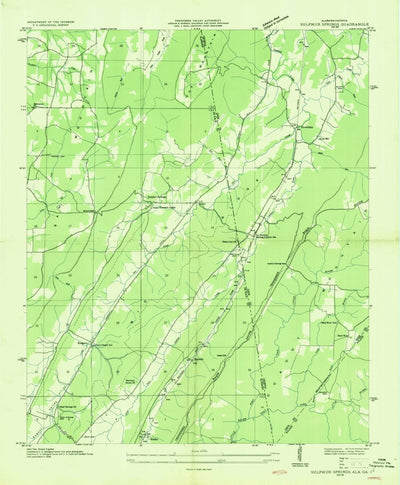 United States Geological Survey Sulphur Springs, AL-GA (1936, 24000-Scale) digital map