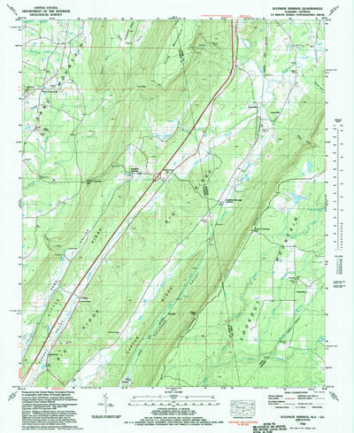 United States Geological Survey Sulphur Springs, AL-GA (1982, 24000-Scale) digital map