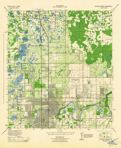 United States Geological Survey Sulphur Springs, FL (1944, 31680-Scale) digital map