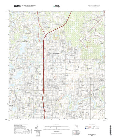 United States Geological Survey Sulphur Springs, FL (2021, 24000-Scale) digital map