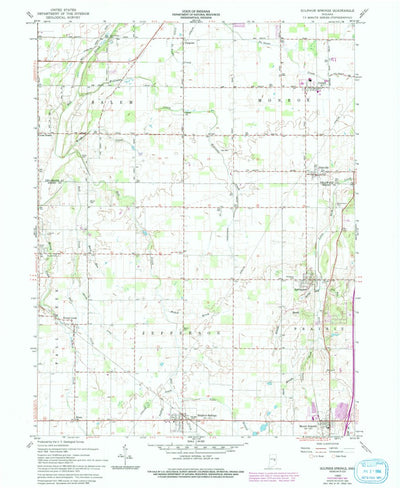 United States Geological Survey Sulphur Springs, IN (1960, 24000-Scale) digital map