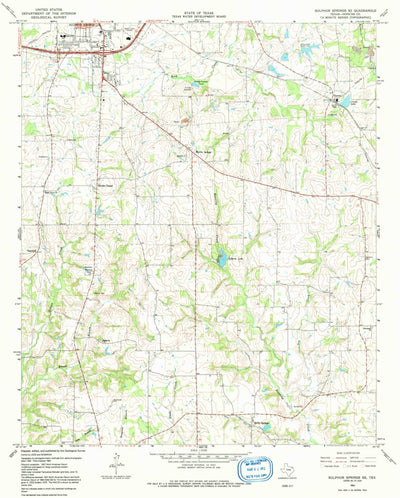 United States Geological Survey Sulphur Springs SE, TX (1964, 24000-Scale) digital map