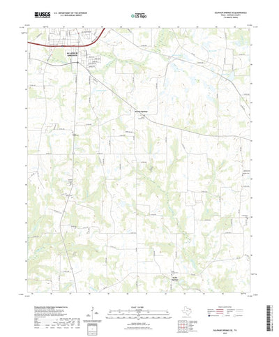 United States Geological Survey Sulphur Springs SE, TX (2022, 24000-Scale) digital map