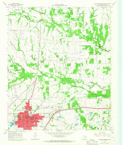 United States Geological Survey Sulphur Springs, TX (1964, 24000-Scale) digital map