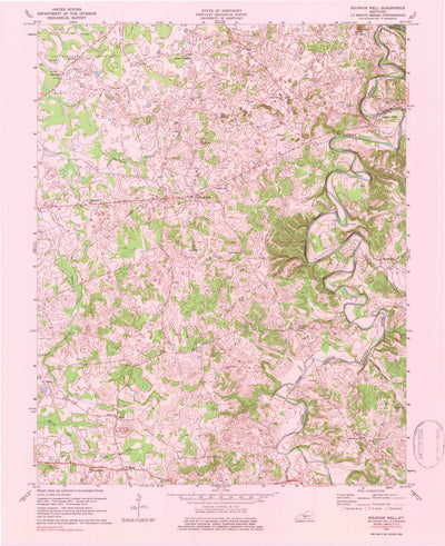United States Geological Survey Sulphur Well, KY (1973, 24000-Scale) digital map