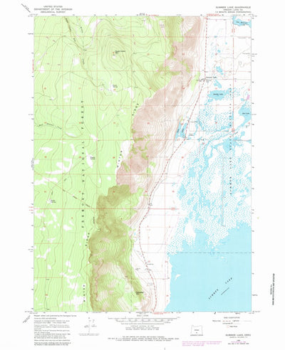 United States Geological Survey Summer Lake, OR (1966, 24000-Scale) digital map