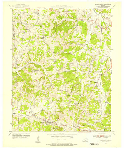 United States Geological Survey Summer Shade, KY (1953, 24000-Scale) digital map