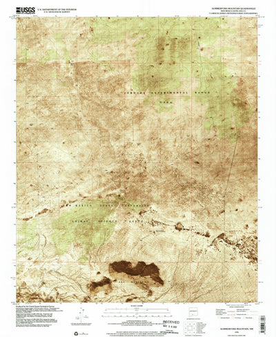 United States Geological Survey Summerford Mountain, NM (1996, 24000-Scale) digital map