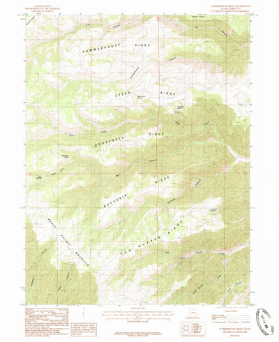United States Geological Survey Summerhouse Ridge, UT (1985, 24000-Scale) digital map