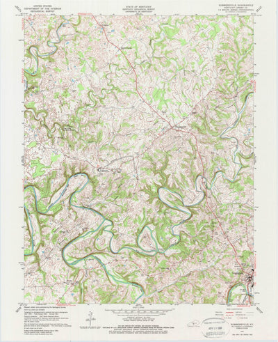 United States Geological Survey Summersville, KY (1961, 24000-Scale) digital map