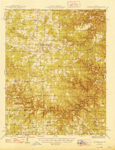 United States Geological Survey Summersville, MO (1946, 62500-Scale) digital map