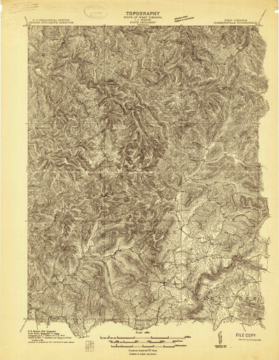 United States Geological Survey Summersville, WV (1913, 48000-Scale) digital map