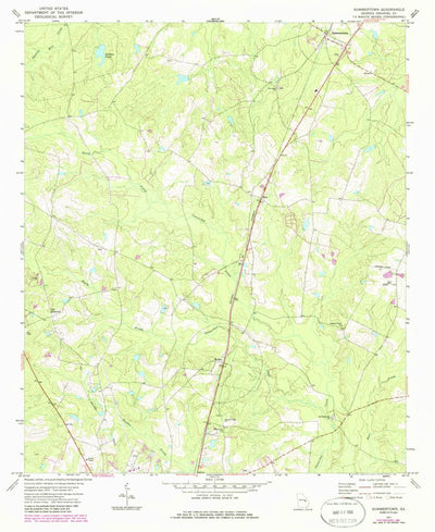 United States Geological Survey Summertown, GA (1971, 24000-Scale) digital map