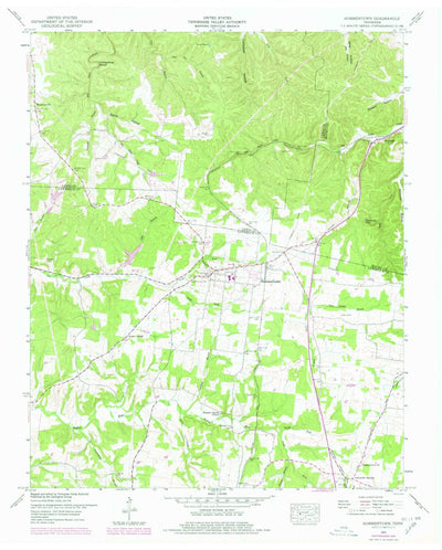 United States Geological Survey Summertown, TN (1951, 24000-Scale) digital map