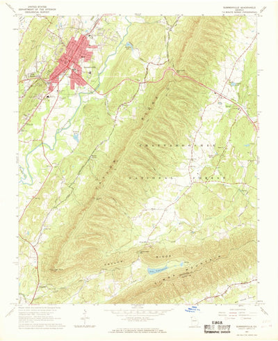 United States Geological Survey Summerville, GA (1967, 24000-Scale) digital map