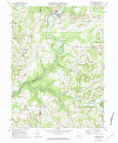 United States Geological Survey Summerville, PA (1969, 24000-Scale) digital map