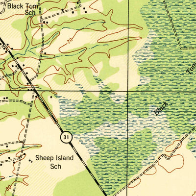 United States Geological Survey Summerville, SC (1944, 62500-Scale) digital map