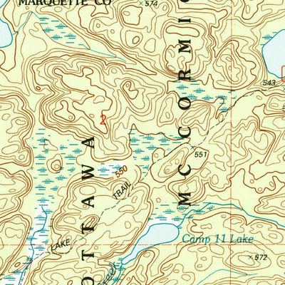 United States Geological Survey Summit Lake, MI (1999, 24000-Scale) digital map