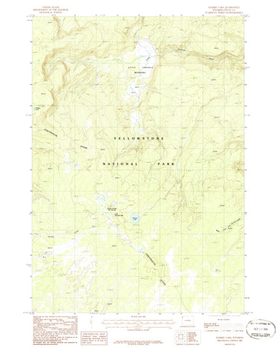 United States Geological Survey Summit Lake, WY (1986, 24000-Scale) digital map