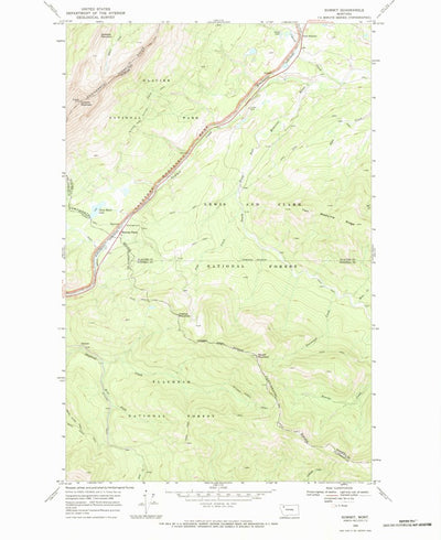 United States Geological Survey Summit, MT (1968, 24000-Scale) digital map