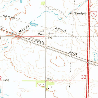 United States Geological Survey Summit, SD (1970, 24000-Scale) digital map