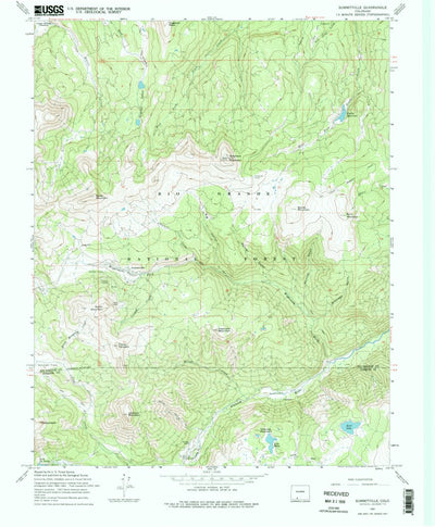 United States Geological Survey Summitville, CO (1967, 24000-Scale) digital map