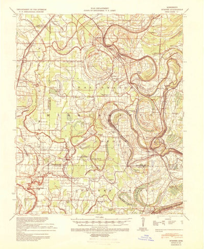 United States Geological Survey Sumner, MS (1939, 62500-Scale) digital map