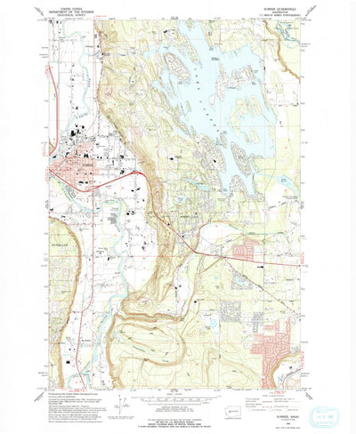 United States Geological Survey Sumner, WA (1993, 24000-Scale) digital map