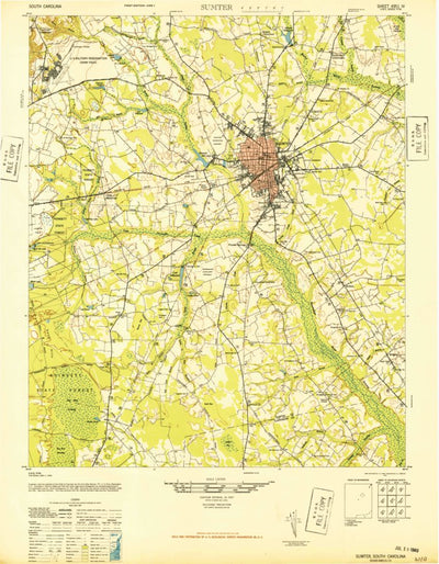United States Geological Survey Sumter, SC (1946, 62500-Scale) digital map