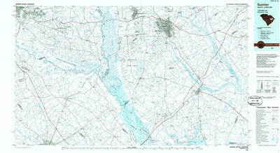 United States Geological Survey Sumter, SC (1986, 100000-Scale) digital map