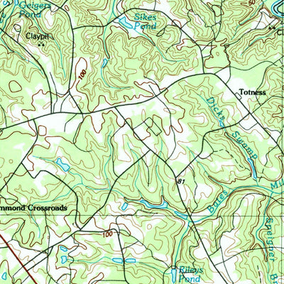 United States Geological Survey Sumter, SC (1990, 100000-Scale) digital map