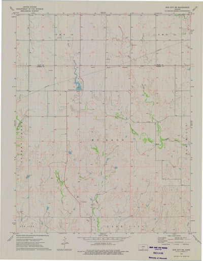 United States Geological Survey Sun City NE, KS (1973, 24000-Scale) digital map