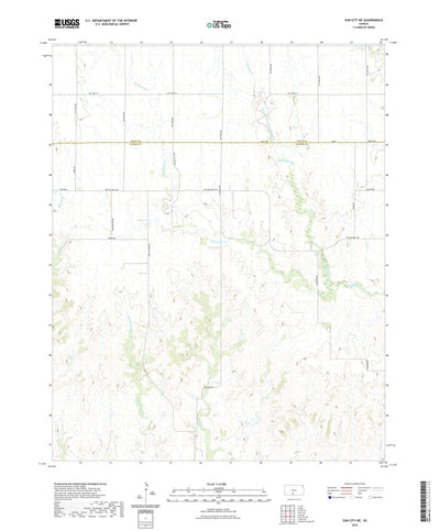 United States Geological Survey Sun City NE, KS (2022, 24000-Scale) digital map