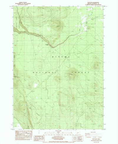 United States Geological Survey Sun Pass, OR (1985, 24000-Scale) digital map