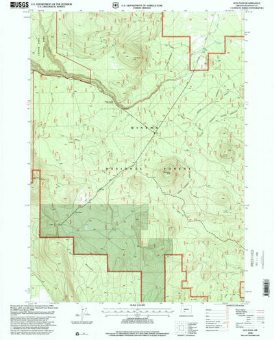 United States Geological Survey Sun Pass, OR (1998, 24000-Scale) digital map