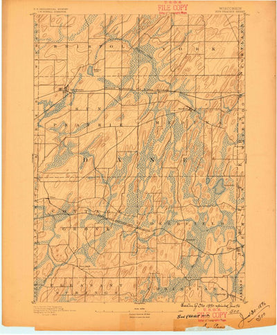 United States Geological Survey Sun Praire, WI (1890, 62500-Scale) digital map