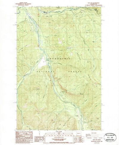United States Geological Survey Sun Top, WA (1986, 24000-Scale) digital map