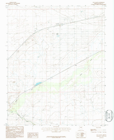 United States Geological Survey Sun Valley, AZ (1986, 24000-Scale) digital map
