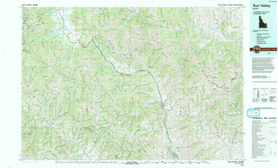 United States Geological Survey Sun Valley, ID (1992, 100000-Scale) digital map