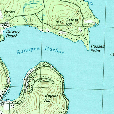 United States Geological Survey Sunapee Lake North, NH (1998, 24000-Scale) digital map