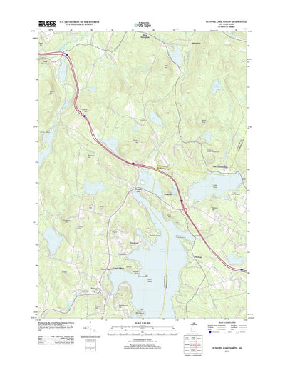 United States Geological Survey Sunapee Lake North, NH (2012, 24000-Scale) digital map