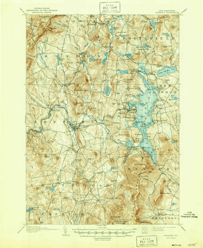 United States Geological Survey Sunapee, NH (1907, 62500-Scale) digital map