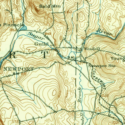 United States Geological Survey Sunapee, NH (1907, 62500-Scale) digital map