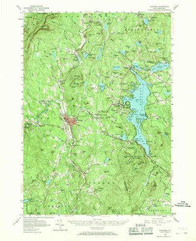United States Geological Survey Sunapee, NH (1955, 62500-Scale) digital map
