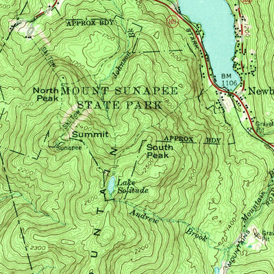 United States Geological Survey Sunapee, NH (1955, 62500-Scale) digital map