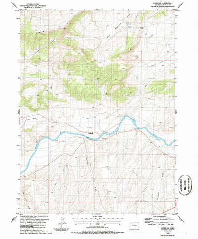 United States Geological Survey Sunbeam, CO (1986, 24000-Scale) digital map