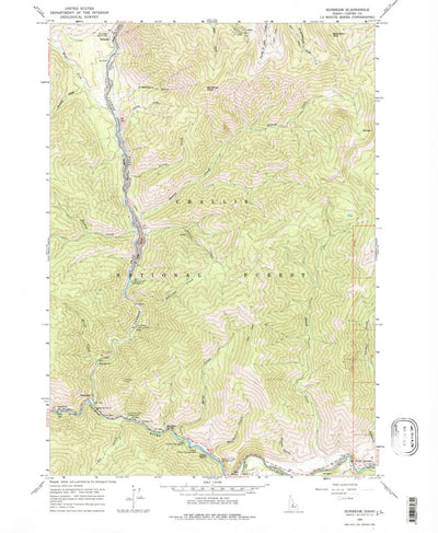 United States Geological Survey Sunbeam, ID (1964, 24000-Scale) digital map