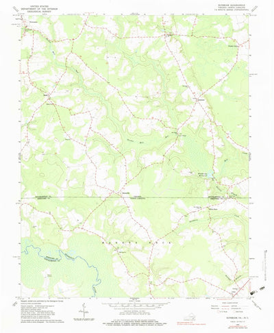 United States Geological Survey Sunbeam, VA-NC (1966, 24000-Scale) digital map