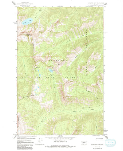United States Geological Survey Sunburst Lake, MT (1965, 24000-Scale) digital map