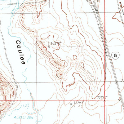 United States Geological Survey Sunburst, MT (1986, 24000-Scale) digital map